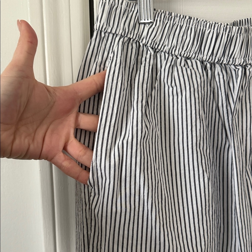 Anthropologie Blue and White Striped Wide Leg Pants - Picture 7 of 8